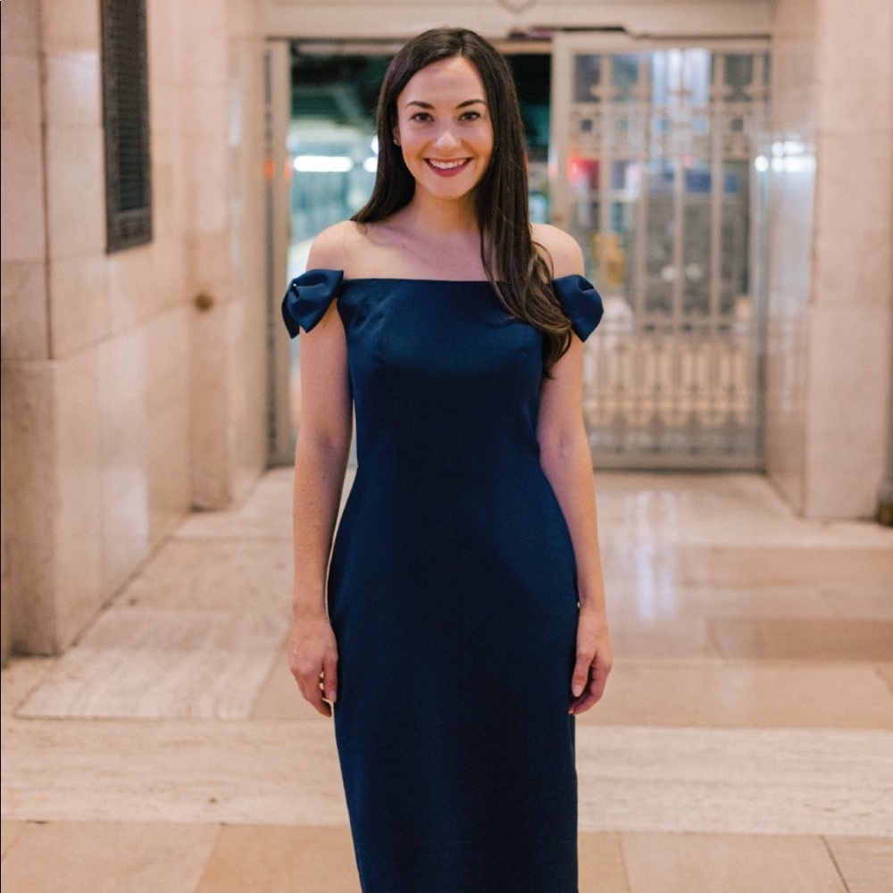 NWT Gal Meets Glam Navy Blue Jessica Dress